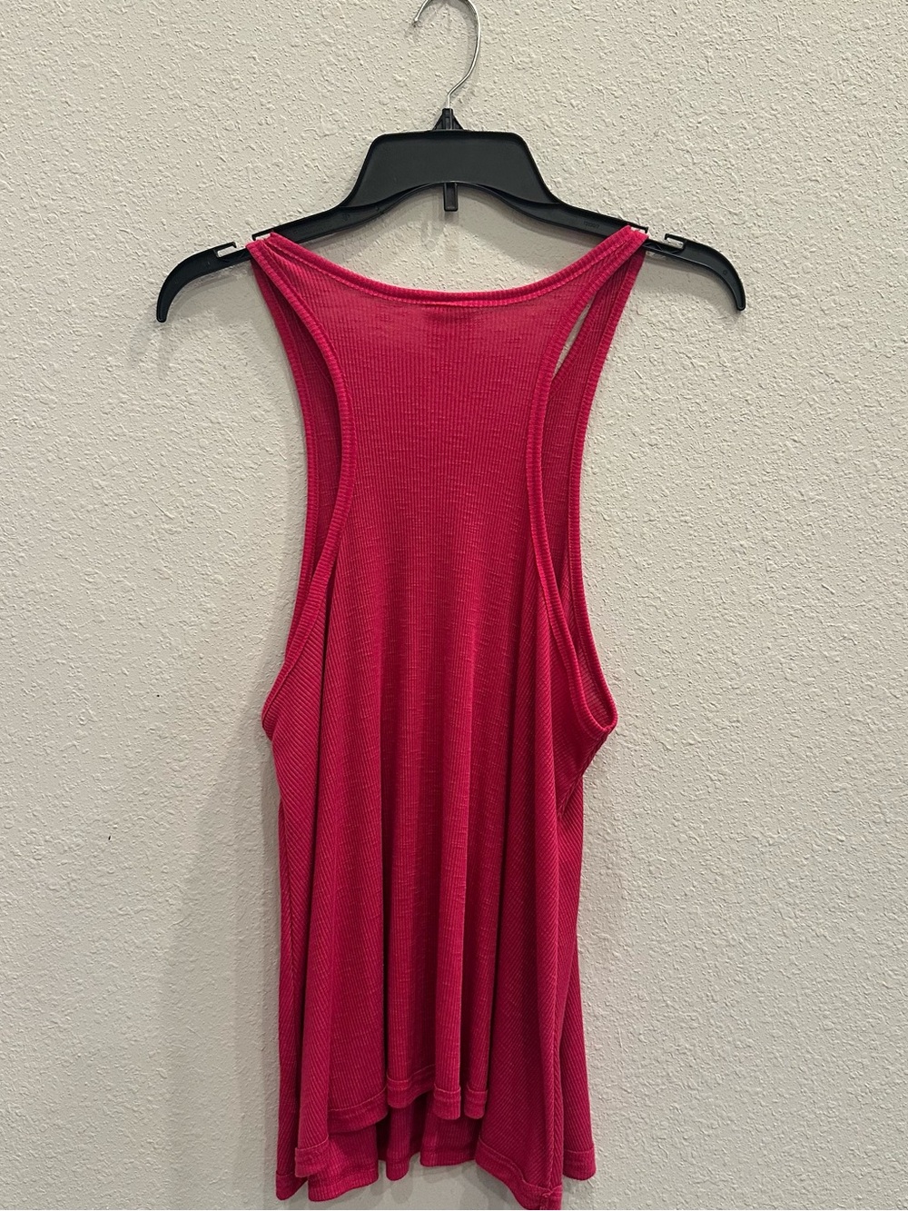 Free People Pink Ribbed Racerback Tank Boho Medium - Picture 3 of 3